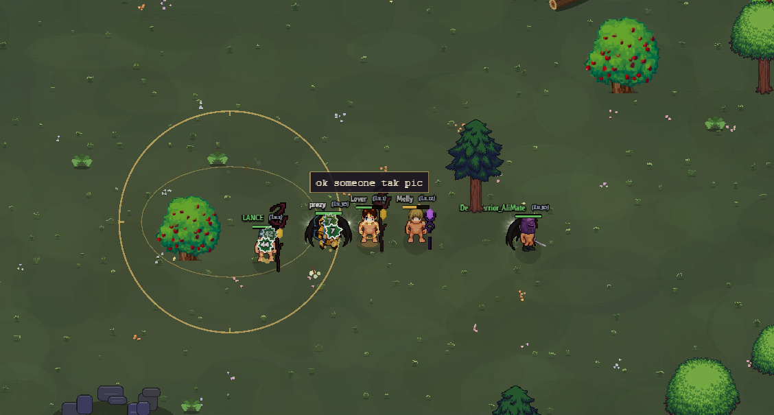 A party fighting out in the Wilds